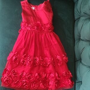 Elegant Pink Floral Kids Dress With Jacket
